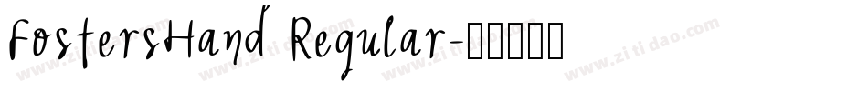 FostersHand Regular字体转换